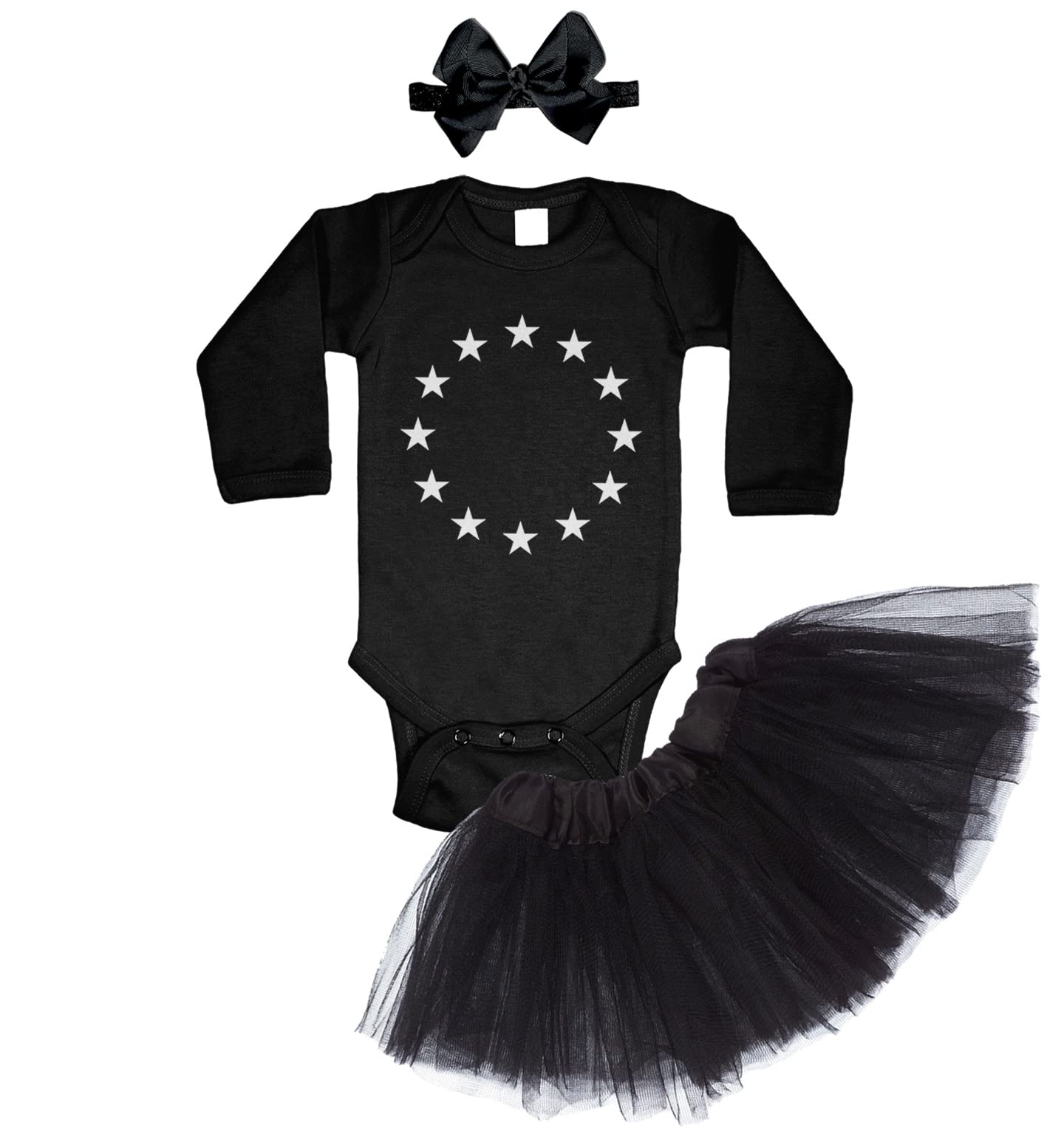 Tcombo Lightning Bolts Baby Outfit Set - David Rose Sweater Parody Bodysuit, Tutu Skirt & Headband | Cute Photo Shoot & Birthday Party Costume