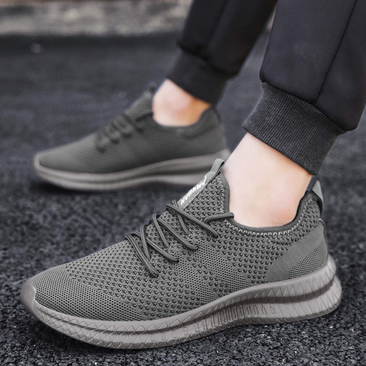 FUJEAK Men's Running Shoes - Lightweight Breathable Athletic Sneakers for Walking, Gym, Tennis & Casual Wear | Slip-On Comfortable Design for Sports & Everyday Use