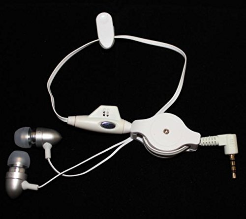 Retractable Wired Headphones with Mic for Samsung Galaxy Tab A 10.1 (2019) - 3.5mm Hands-Free Earbuds for Clear Calls & Music | Perfect for Travel, Work, and Online Classes