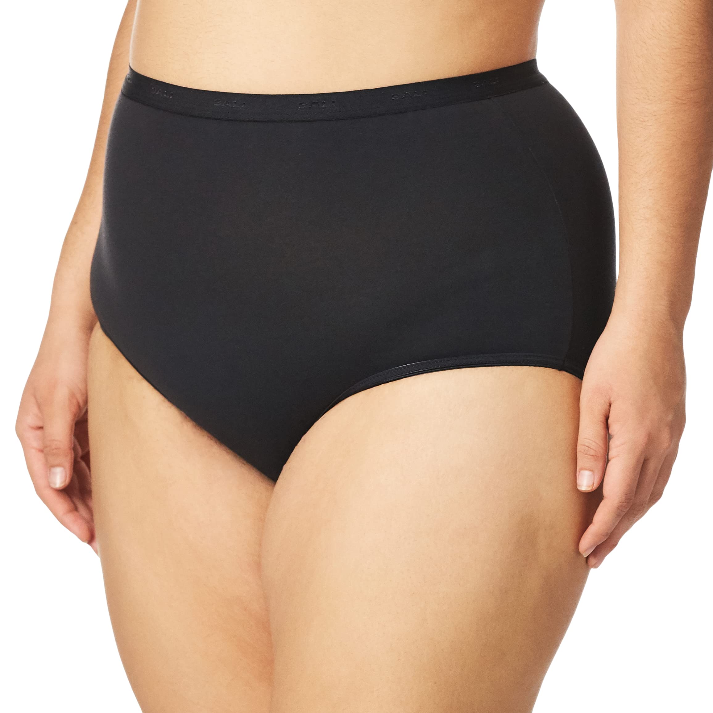 Bali Women's Cotton Cut-Fit Stretch Brief Underwear - Full Coverage Comfort Panties for Everyday Wear, Workout & Lounge