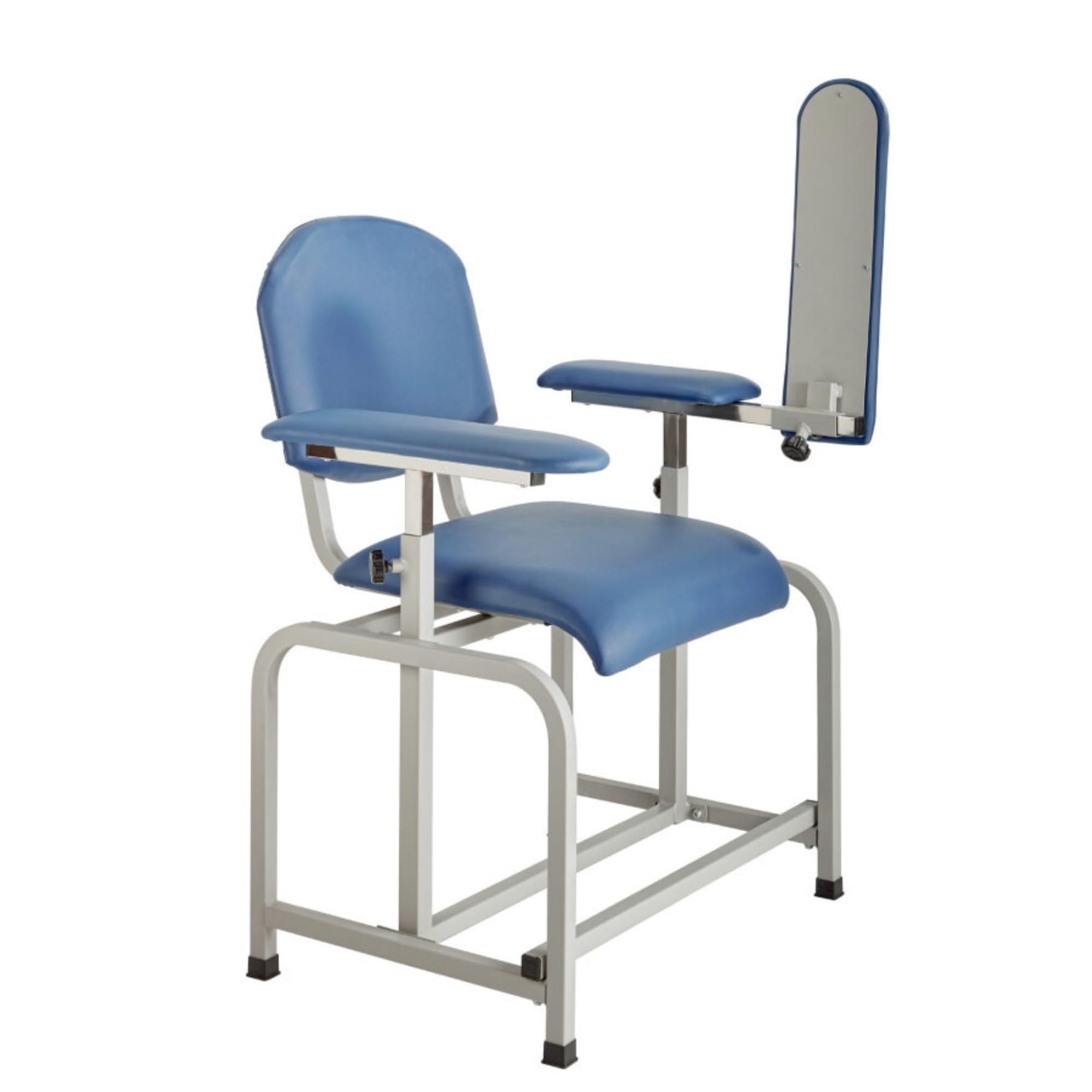 Adjustable Blue Phlebotomy Chair with Armrest - Heavy Duty Medical Blood Draw Chair for Lab & Clinic - Comfortable Patient Seating for Blood Tests & IV Procedures