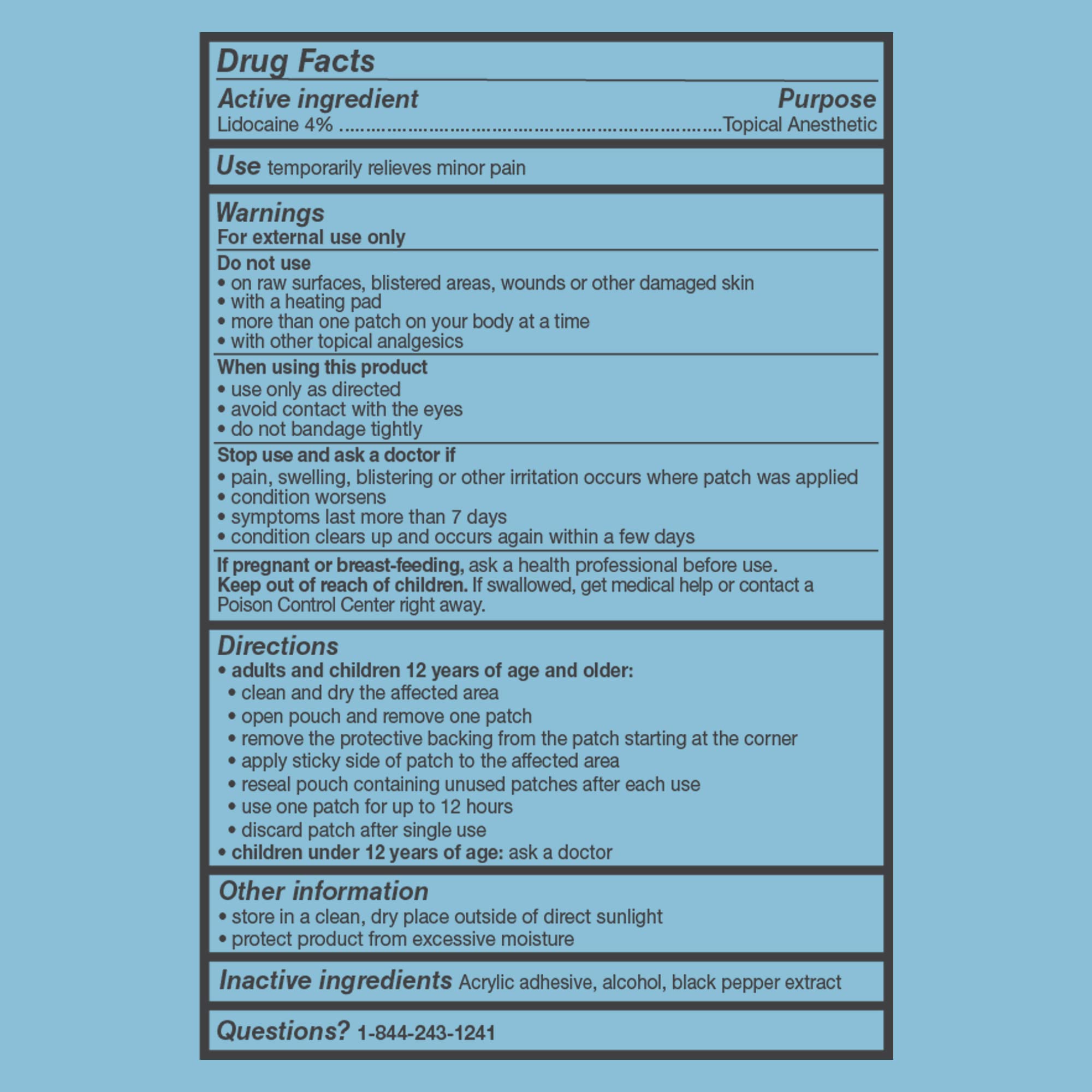 Curist Super Stick Lidocaine 4% Pain Relief Patches - 20 Count (3x5 Inches) for Back, Neck & Muscle Pain - Long-Lasting Adhesive Topical Analgesic - Perfect for Post-Workout Recovery, Arthritis & Chronic Pain Relief