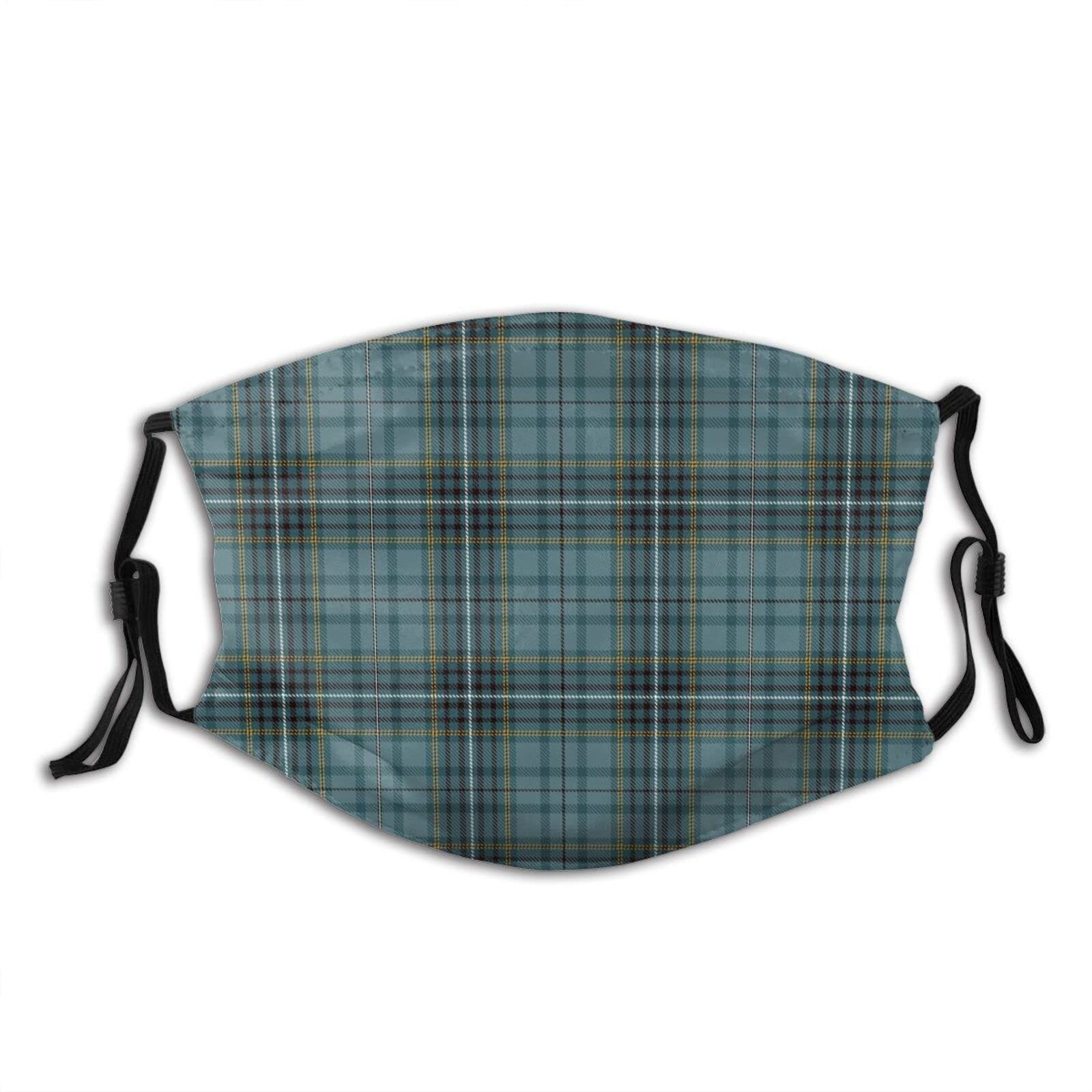 Fashion Plaid Face Mask for Women & Men - Washable & Reusable with Filters | Outdoor & Travel