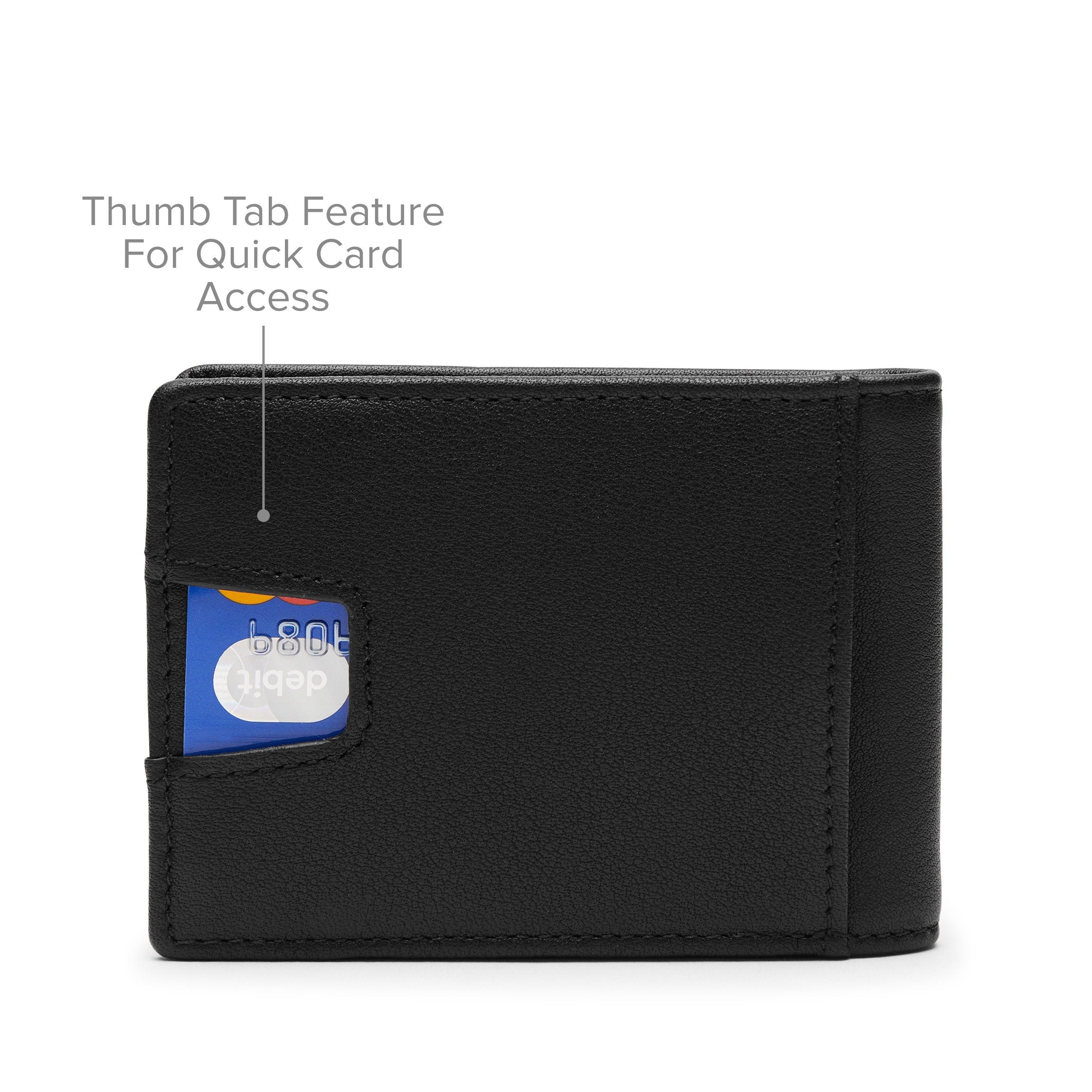 Slim RFID Blocking Utility Card Wallet - Black Onyx | Minimalist Front Pocket Wallet for Men & Women | Perfect for Travel, Business & Everyday Carry