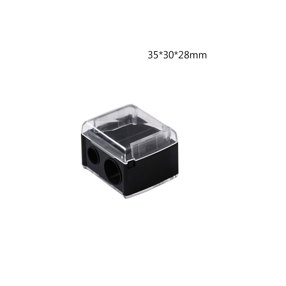 Andy's Orchids Dual Hole Cosmetic Pencil Sharpener - Eyeliner, Lip & Eyebrow Pencil Sharpener with Cover (5 Pack) - Perfect for Makeup Kits, Travel & Professional Makeup Artists