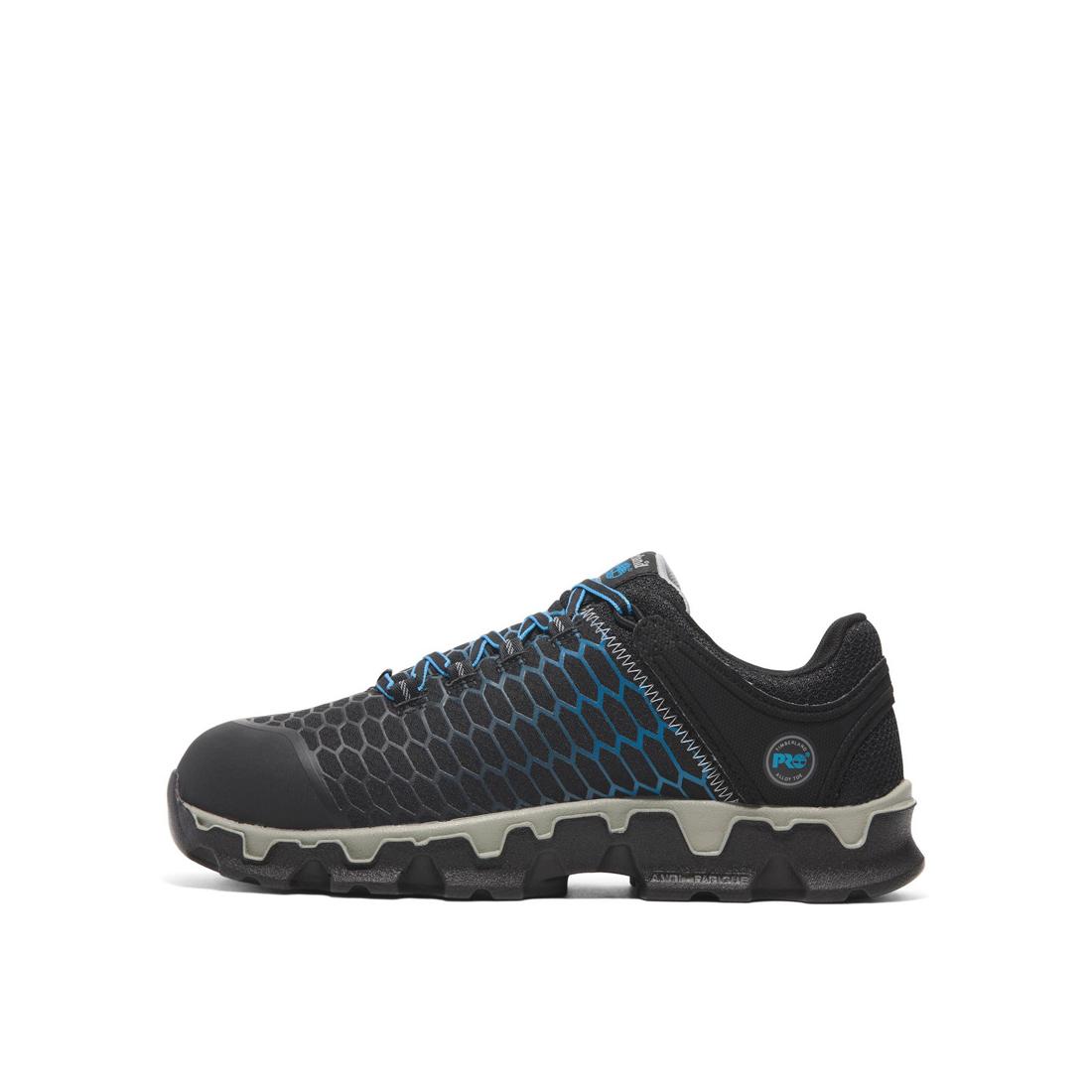 **Powertrain Sport Men's Alloy Toe Work Shoes - Lightweight Safety Shoes for Construction, Warehouse & Industrial Work - Slip-Resistant & Comfortable Blue Work Boots**