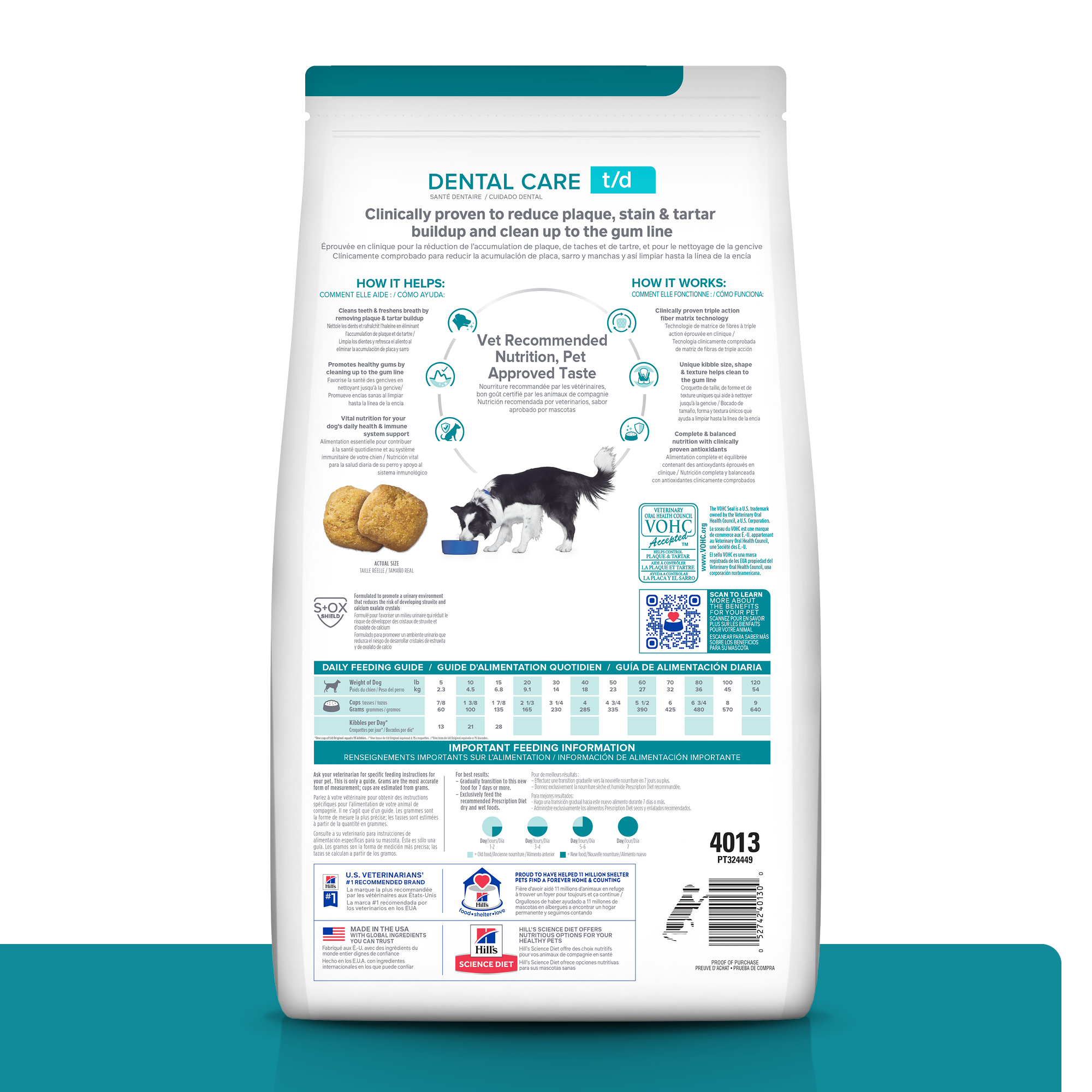 Hill's Science Diet Canine Dental Care Dog Food - Tartar & Plaque Control for Healthy Teeth & Gums | Vet Recommended Dental Diet for Small & Large Breeds | Perfect for Daily Oral Care Routine at Home