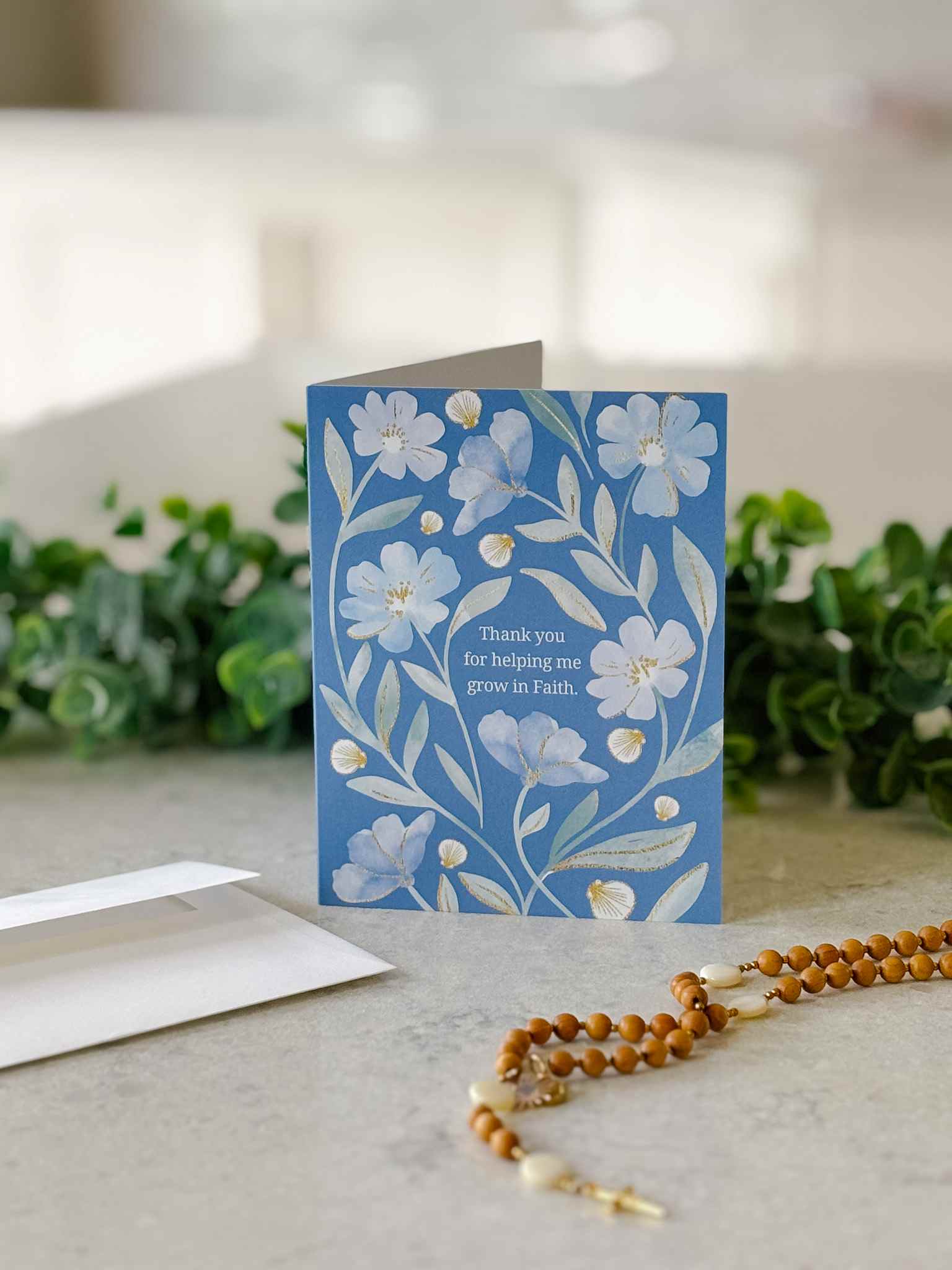 Grow In Faith Christian Greeting Card - Inspirational Religious Card for Birthdays, Holidays & Encouragement - Perfect for Church Events & Bible Study Groups