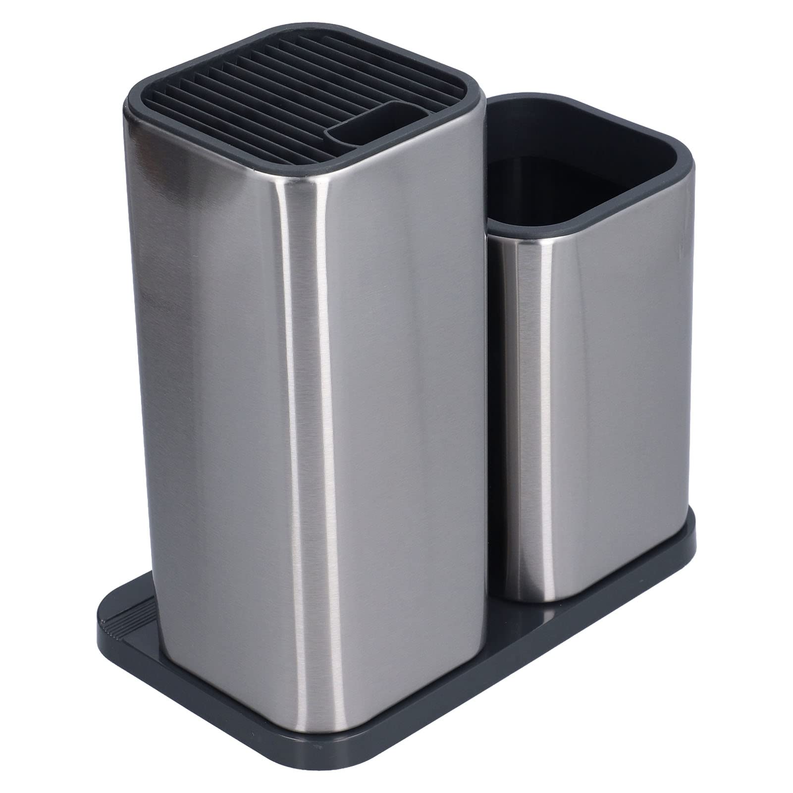 Stainless Steel Knife Holder - Quick Drying Kitchen Organizer for Knives & Scissors | Countertop Storage
