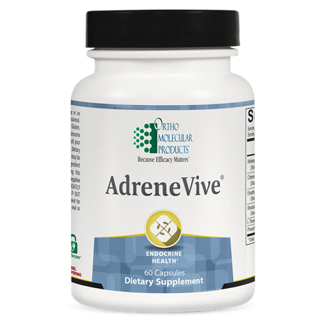 OrthoMolecular Products AdreneVive - Adrenal Support Supplement for Stress Relief & Energy Boost - Supports Healthy Cortisol Levels - Ideal for Busy Professionals & Students