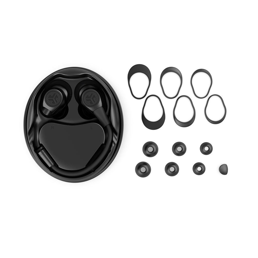 Wireless Earbuds with Noise Cancelling, Bluetooth 5.0 In-Ear Headphones - Black | Perfect for Workouts, Commuting & Office Use