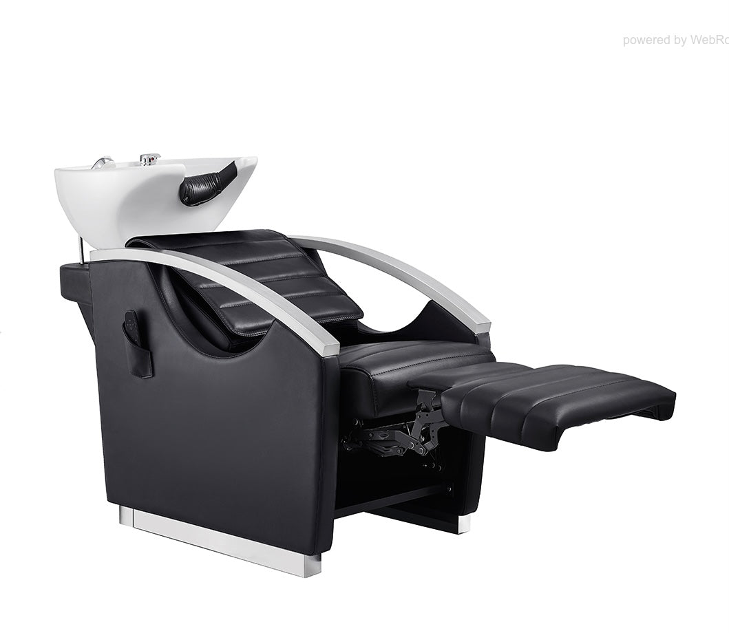 Bella V Reclining Massage Backwash Chair - Ergonomic Full Body Massage with Heat & Vibration for Home & Office Relaxation - Perfect for Living Room, Bedroom, or Spa Use