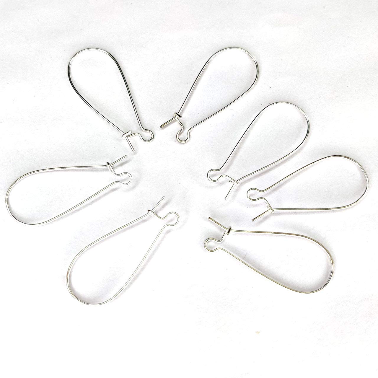 Mahabal Creations 20 Pairs Mixed Size Metal Wire Earring Hooks - DIY Jewelry Making Supplies for Handmade Earrings, Necklaces & Crafts (Medium & Large) - Perfect for Jewelry Designers, Crafters & Gift Making