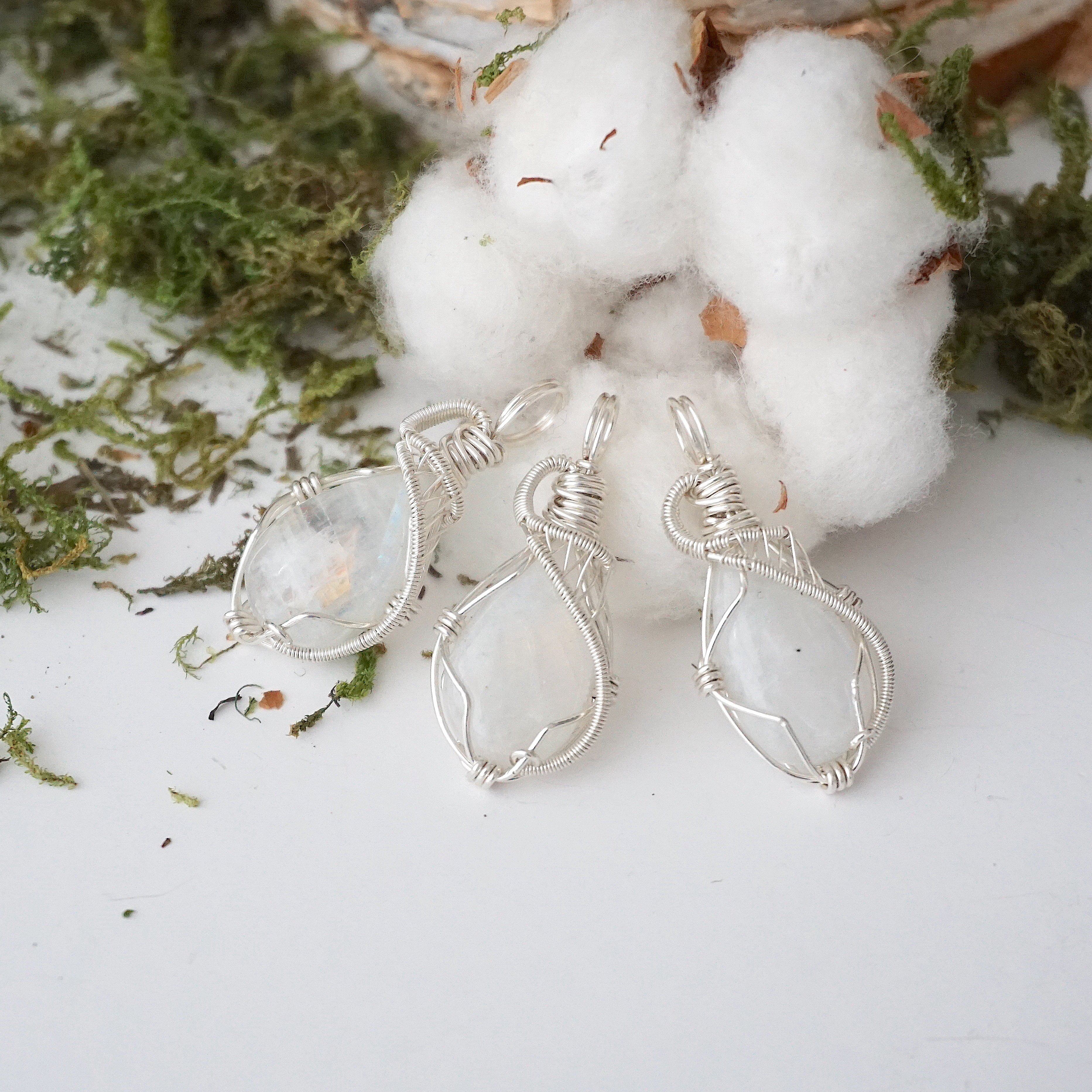 925 Sterling Silver Rainbow Moonstone Pendant Necklace for Women | Elegant Healing Crystal Jewelry Gift for Birthday, Anniversary & Special Occasions