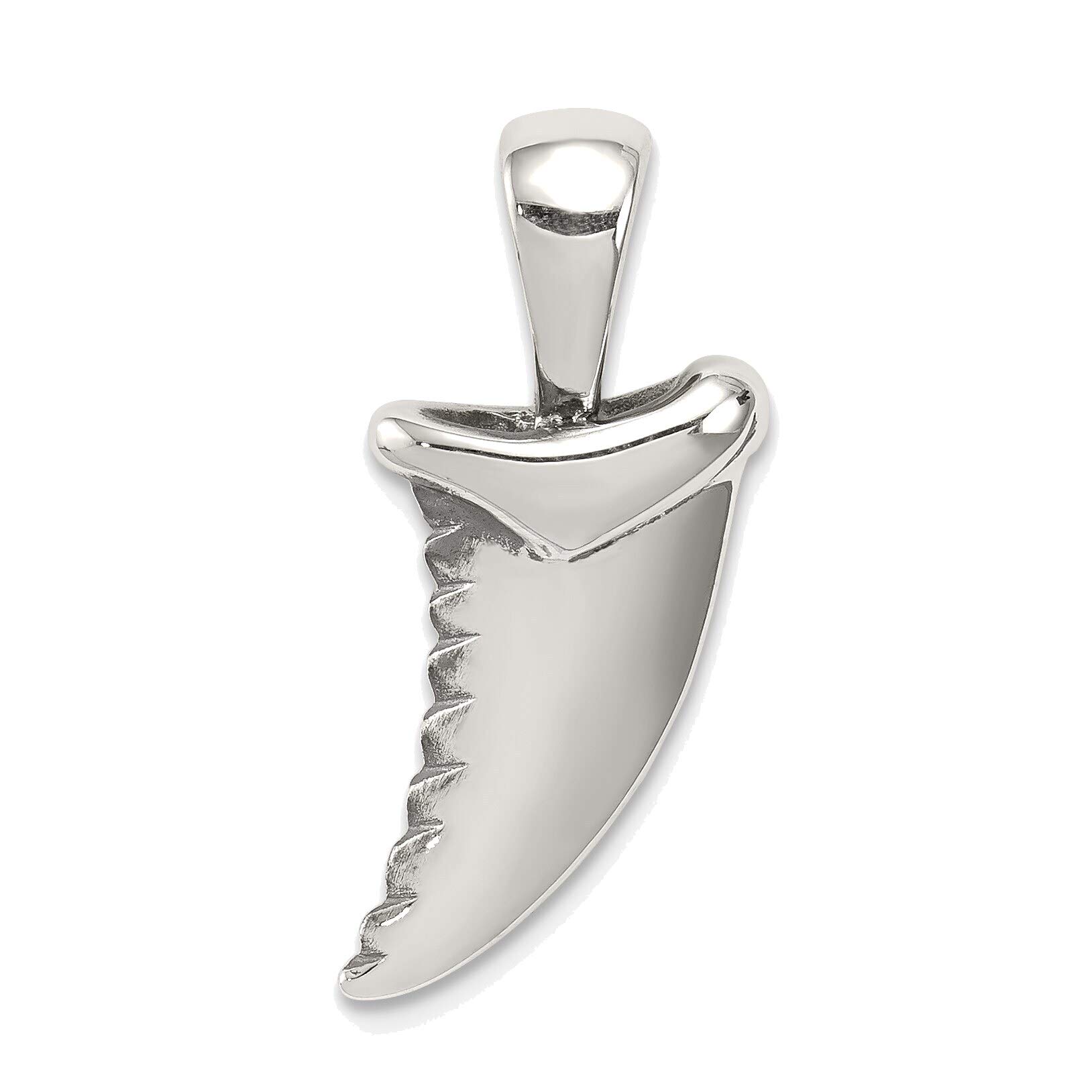 Sterling Silver Shark Tooth Pendant for Men - Durable Jewelry for Outdoor Adventures