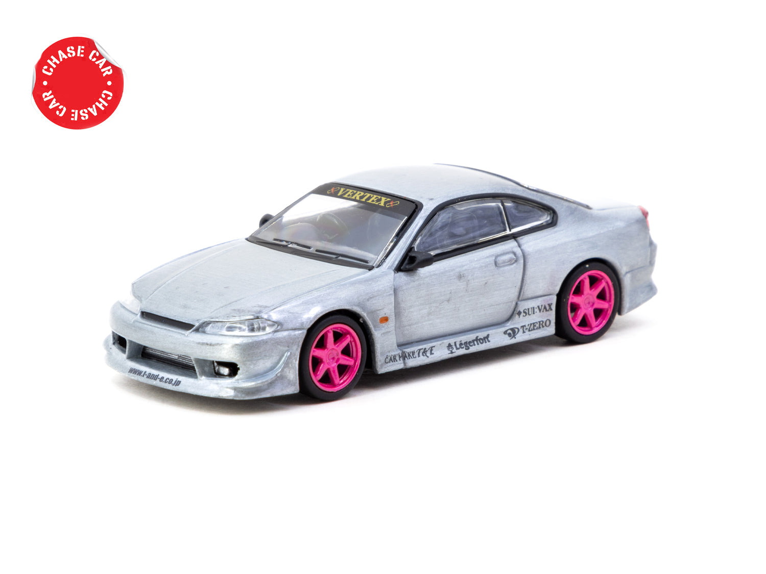 Tarmac Works 1/64 Scale Diecast Model - Nissan Silvia S15 Pink Metallic Collectible Toy Car for Adults & Kids | Perfect for Display, Racing Games & Car Enthusiast Collections