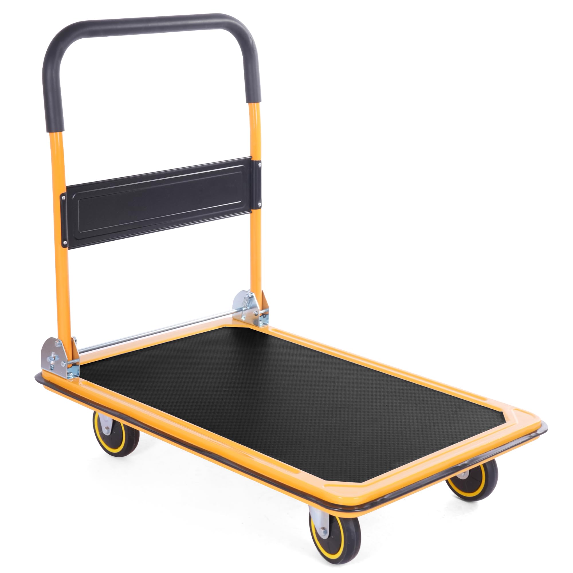 MaxWorks 80877 Heavy Duty Foldable Platform Truck Push Dolly - 660 lb Weight Capacity for Warehouse, Moving & Industrial Use