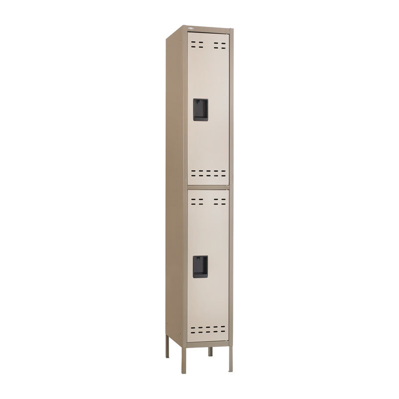 2-Tier Metal Locker for Home, Office & Gym - Secure Storage Organizer for Clothes, Shoes & Sports Gear