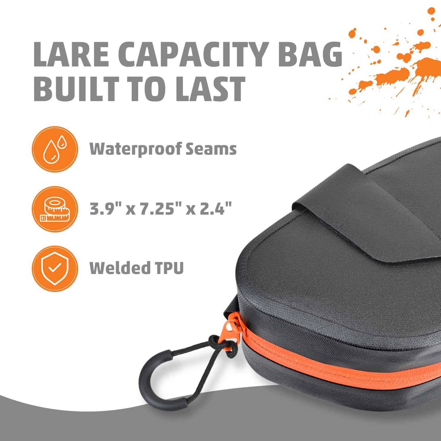 Orange Mud Bicycle Seat Bag - Waterproof TPU Welded Cycling Storage Pack for Road & Mountain Bikes | Perfect for Long Rides, Commuting & Bike Tours