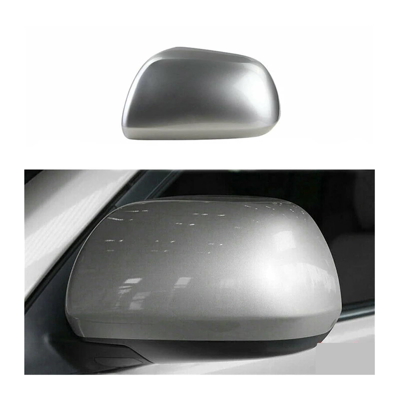 2008-2013 Toyota Highlander Rear View Mirror Cover Set (2-Piece) - ABS Plastic Left & Right Side Door Wing Mirror Trim Caps | Weatherproof Protection & Enhanced Style for Daily Commuting & Road Trips