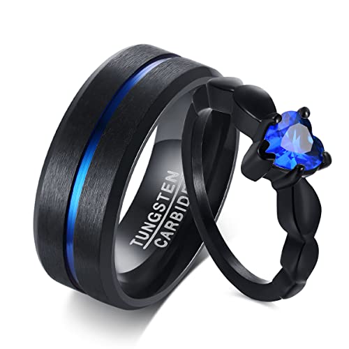 A03. A Pair Ring-Custom-Tungsten Style 4