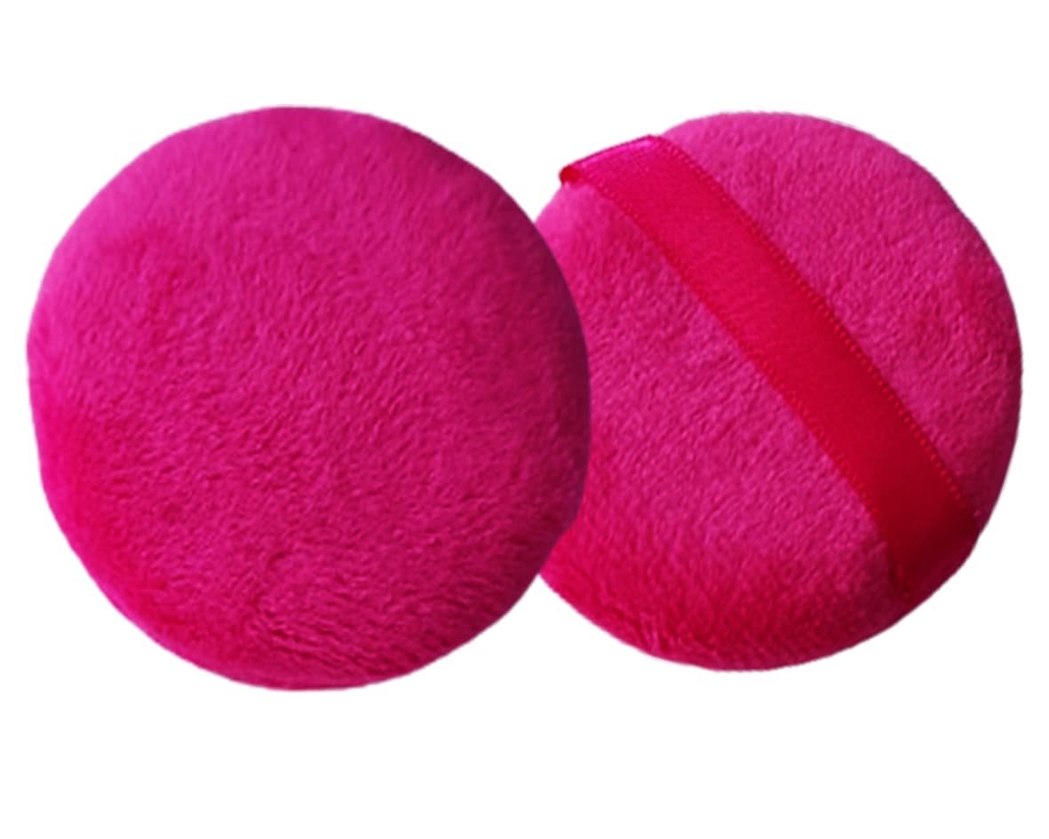 Ear Lobe & Face Sponge Combo Pack - 1 Powder Puff Sponge for Dry/Wet Use + 1 Premium Face Sponge | Makeup Blending & Skin Care Essentials for Daily Beauty Routine