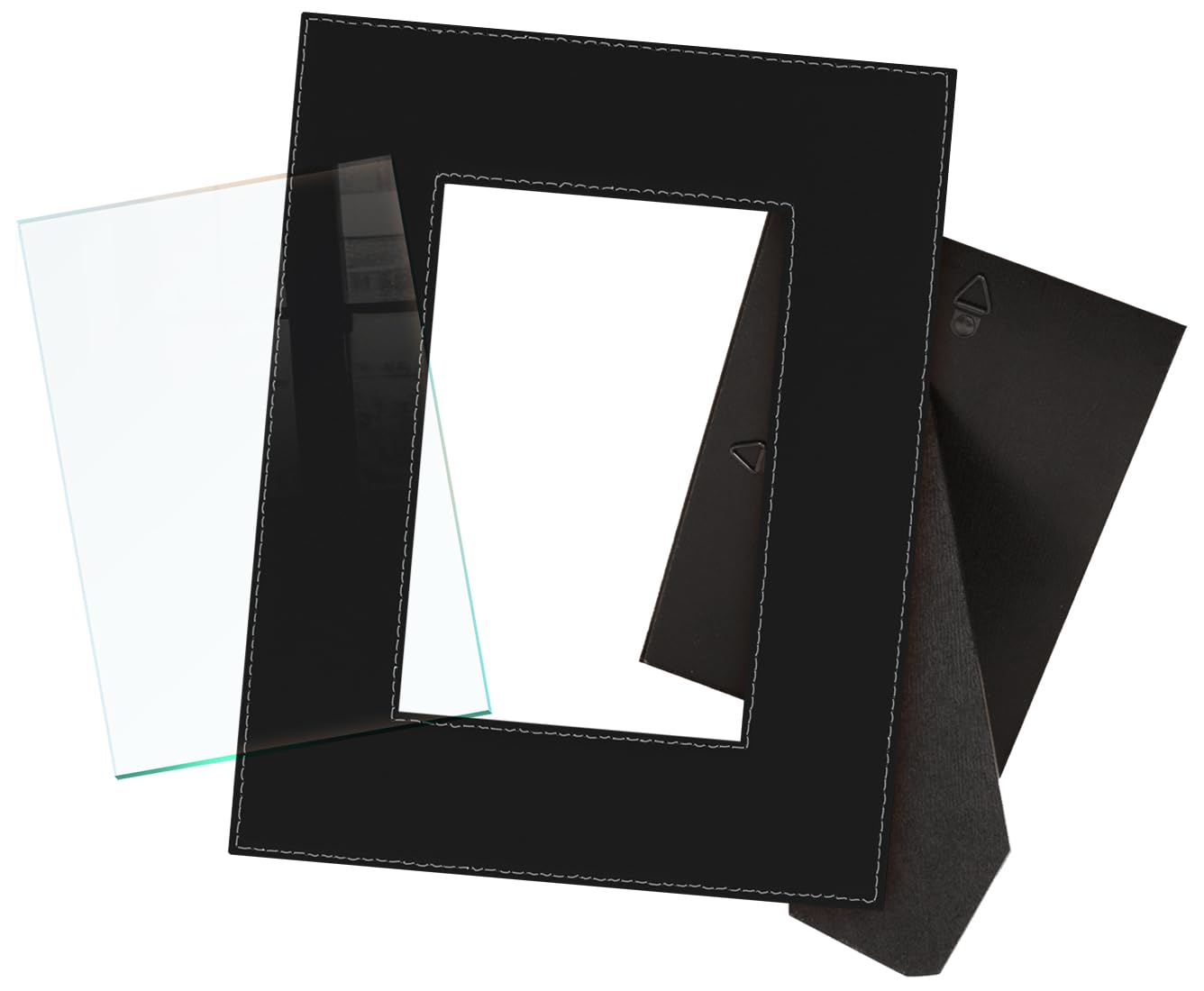 ThisWear 8x10 Large Photo Frame - Dachshund Paw Prints, Black Leatherette Picture Frame for Wall or Tabletop Display - Perfect for Pet Memorials, Home Decor & Gift Giving