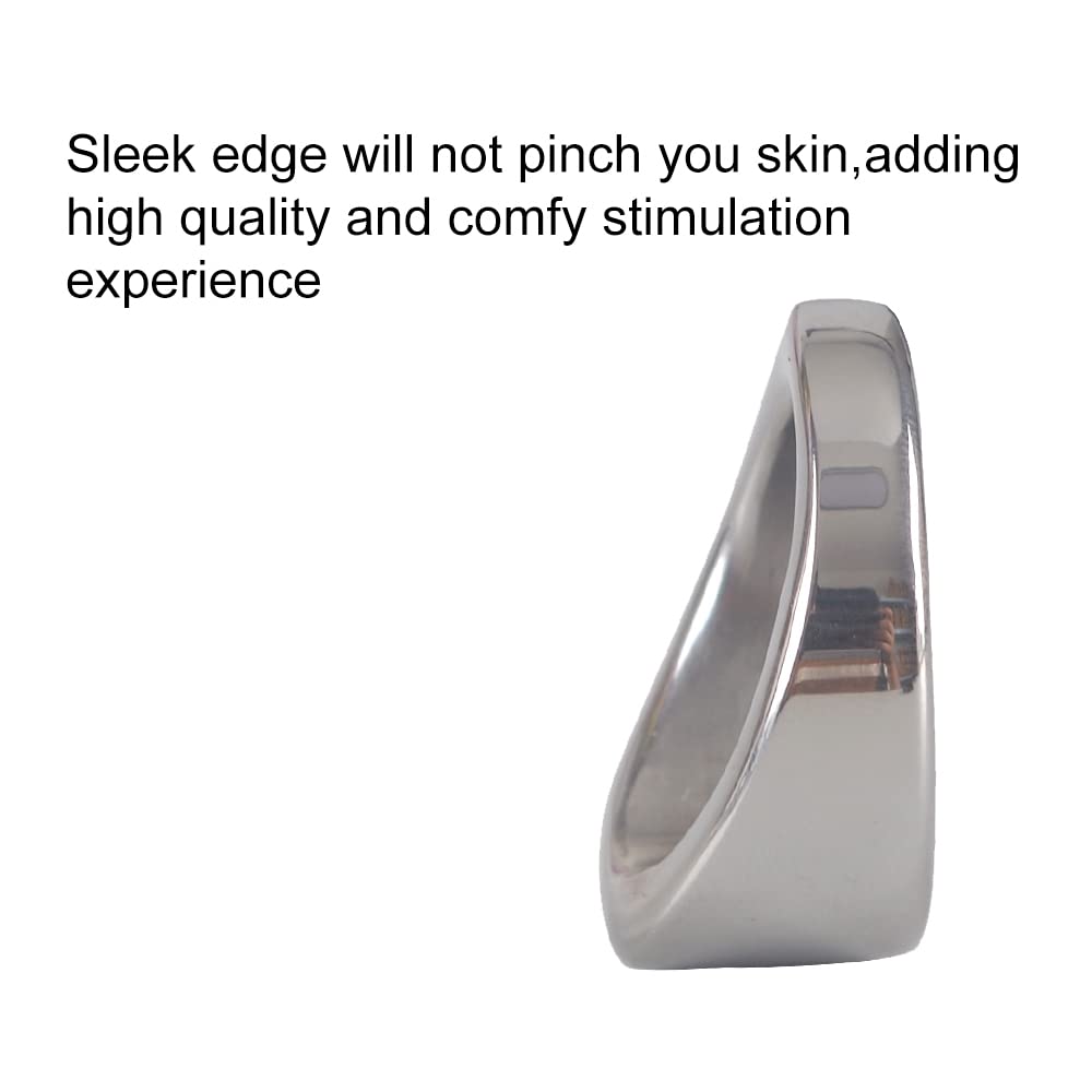 Premium Stainless Steel Cock Ring for Men - Glans Ring Enhances Pleasure & Delays Ejaculation - Medium Size Metal Penis Ring - Perfect for Couples Play & Solo Stimulation