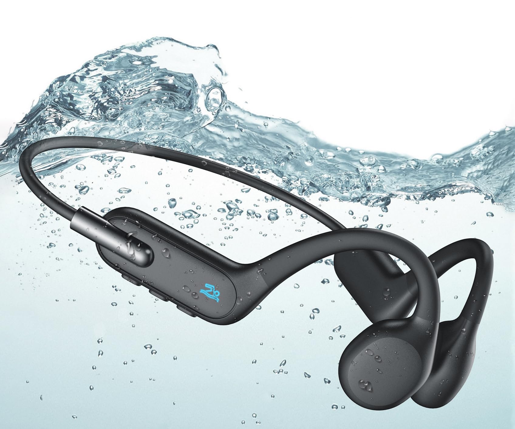 **Wireless Bone Conduction Headphones IP68 Waterproof Bluetooth 5.3 – 32GB MP3 Player, Open Ear Sports Earphones for Swimming, Running, Cycling & Driving – Perfect for Workouts, Commuting & Outdoor Adventures**