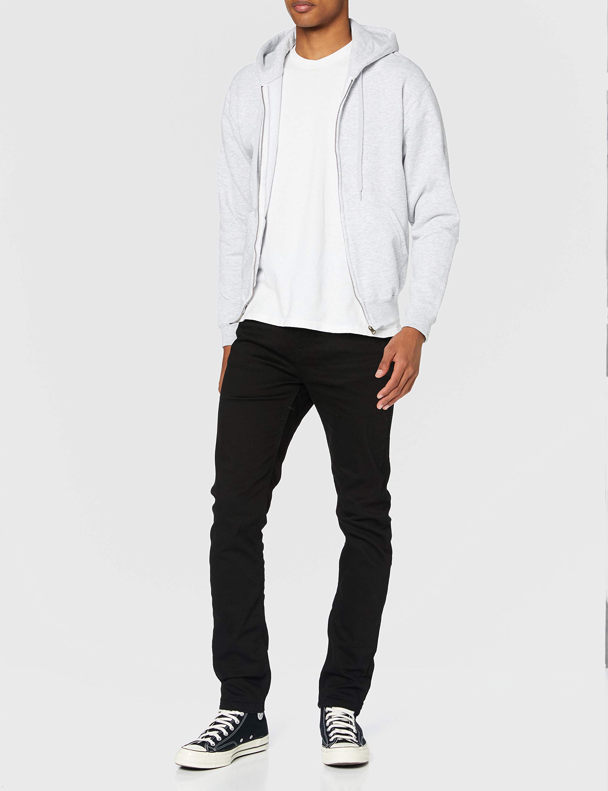 Fruit of the Loom Men's Lightweight Hooded Sweat Jacket - Breathable Pullover Hoodie for Casual Wear, Gym & Outdoor Activities