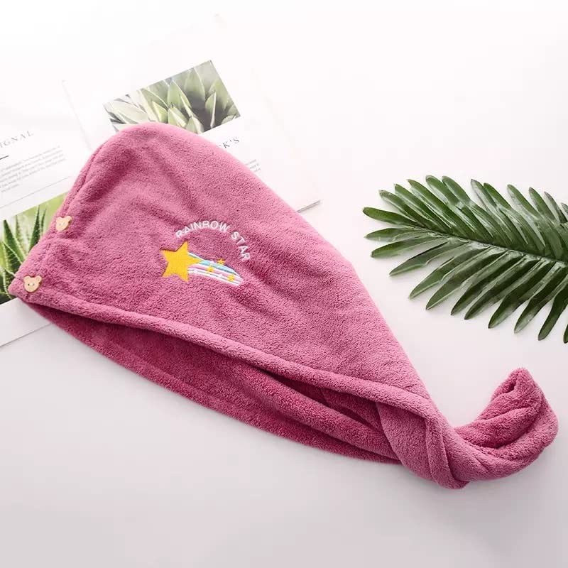 Khillayox 400 GSM Microfiber Hair Towel Wrap for Women - Ultra Absorbent Quick Dry Hair Turban, Bathrobe & Magic Hair Wrap (25x65 cm, Mauve) - Perfect for Post-Shower, Salon & Travel Use