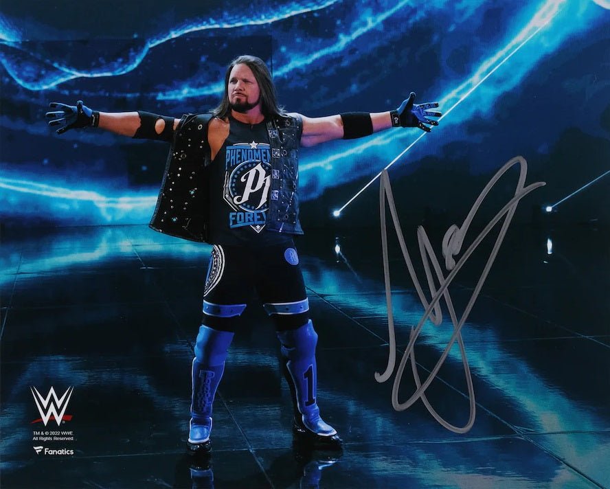 AJ Styles Autographed 8x10 WWE Photo - Limited Edition Collectible for Wrestling Fans - Perfect for Memorabilia Displays, Man Caves & Gift Giving