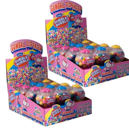Dubble Bubble Mini Gumball Machine - Fun Bubble Gum Dispenser for Kids Party, Carnival, Office & Home Decor - Classic Retro Candy Vending Machine for Gumballs & Small Treats