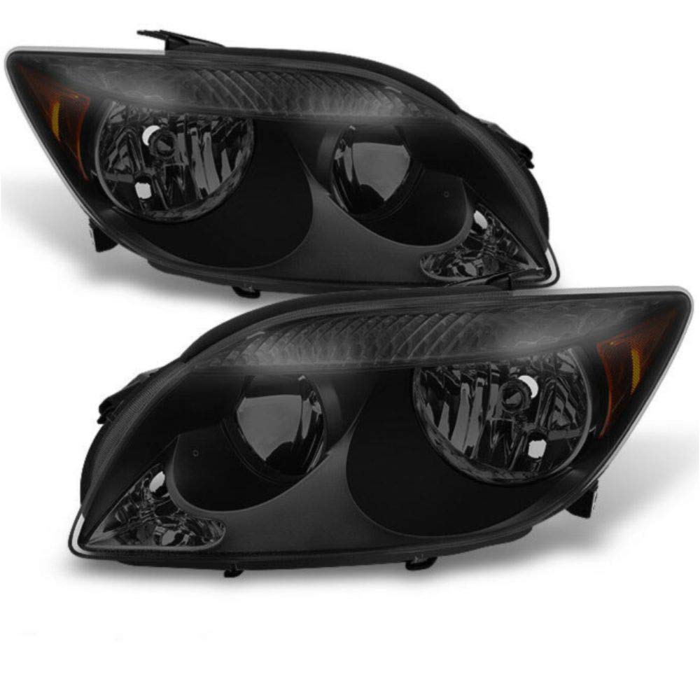 JXWNDPK Smoked Black Headlights Replacement Pair for 2005-2007 Acura TL - Perfect for Night Driving & Car Customization