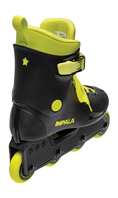 Impala Light Speed Inline Skates for Adults - Black/Fluorescent - High Performance Rollerblades for Fitness, Outdoor & Indoor Skating
