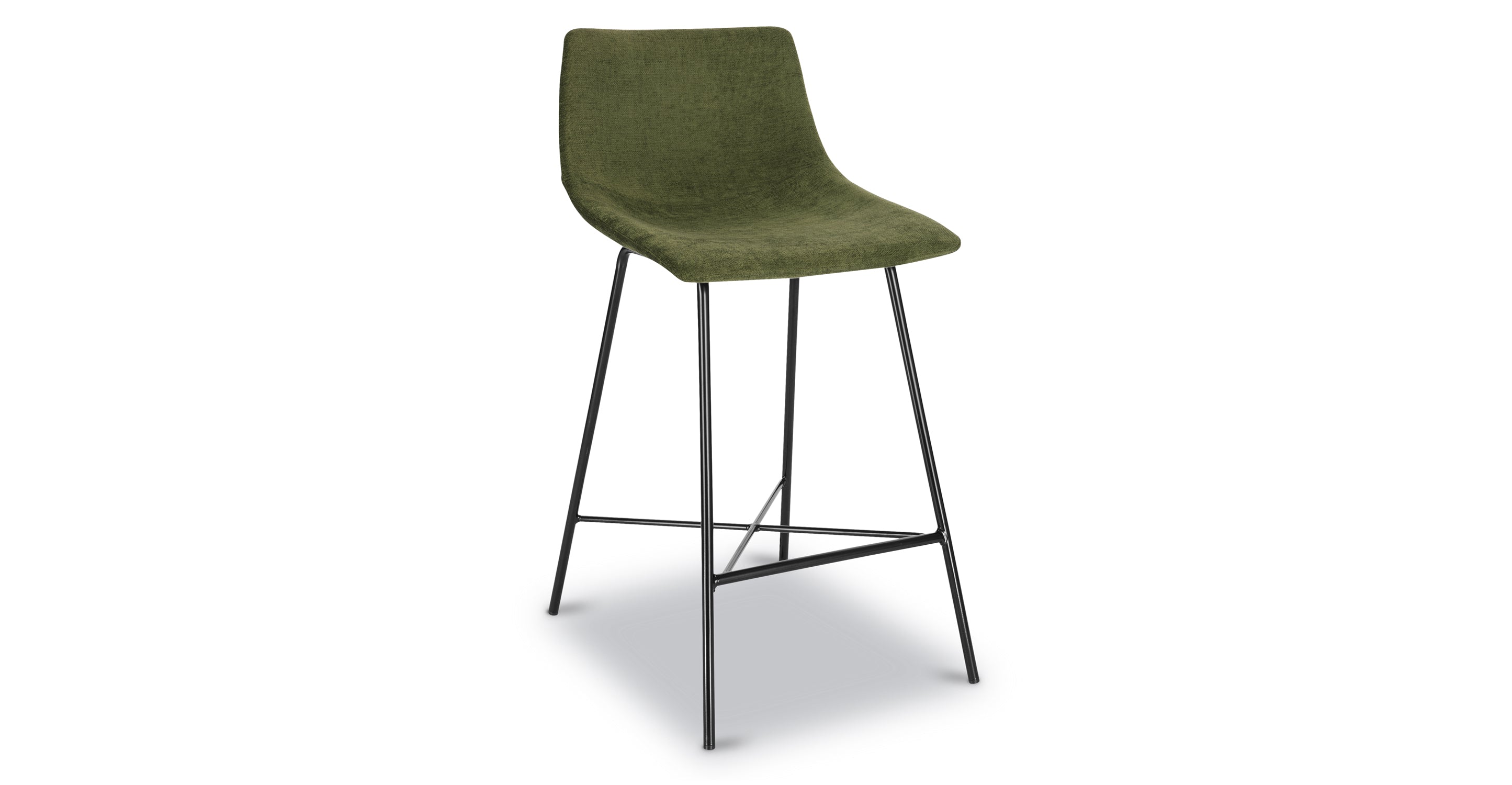 Paxton 24 Inch Velvet Counter Stool - Modern Kitchen Bar Stool with Padded Seat for Dining, Breakfast Nook, and Home Decor