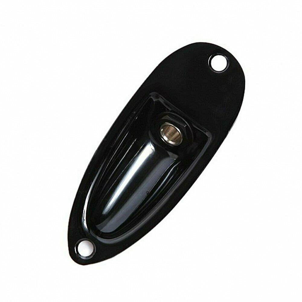 Black Stratocaster Style Guitar Parts - Boat Cup Jack Plate Ferrule for Strat Guitar | Perfect for DIY Guitar Repair & Upgrades