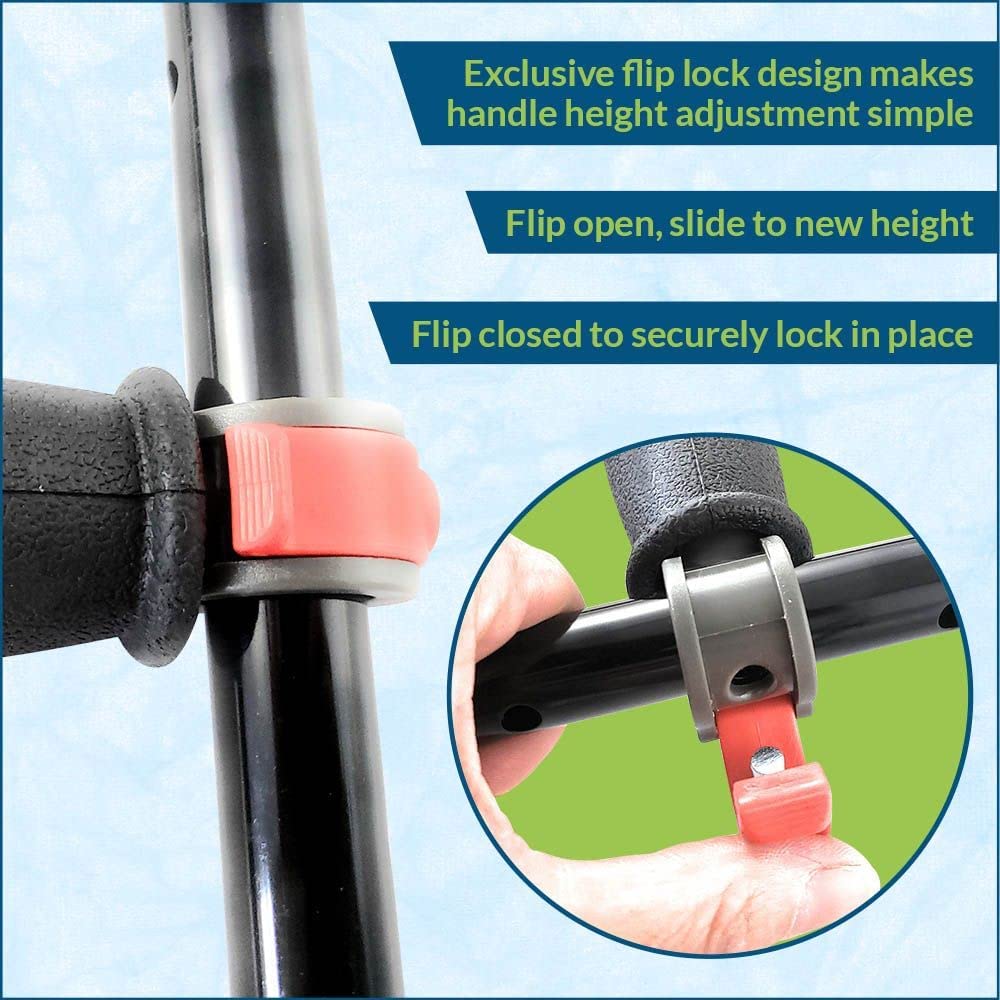 York Nordic - Adjustable Spring Cushion Crutches for Adults (4'7