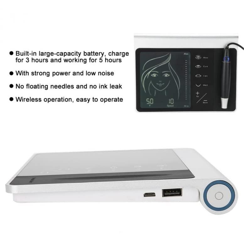 4Beauty Professional Permanent Makeup Machine - Digital Touch Screen PMU Tattoo Device for Eyebrows, Lips & Eyeliner | Salon & Home Use Beauty Equipment