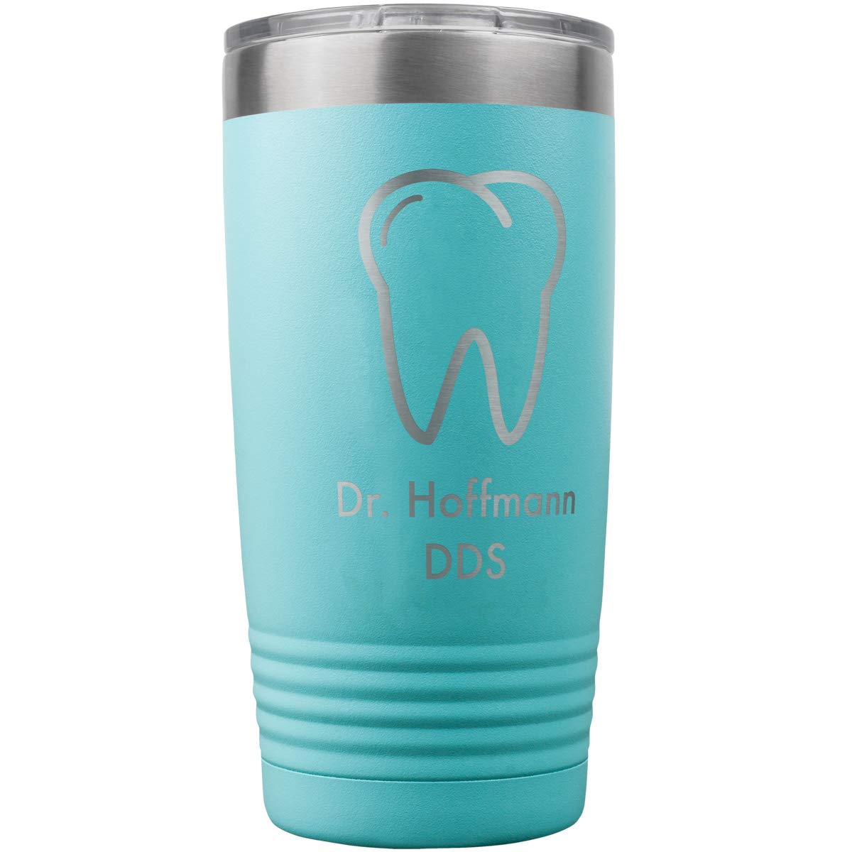 Personalized Coffee Tumbler for Dentists - Custom Insulated Travel Mug for Orthodontists, Pediatric Dentists & Dental Hygienists - Great Gift for Dental Students & Assistants (Teal) - Perfect for Office Use, Clinical Shifts & Coffee Breaks