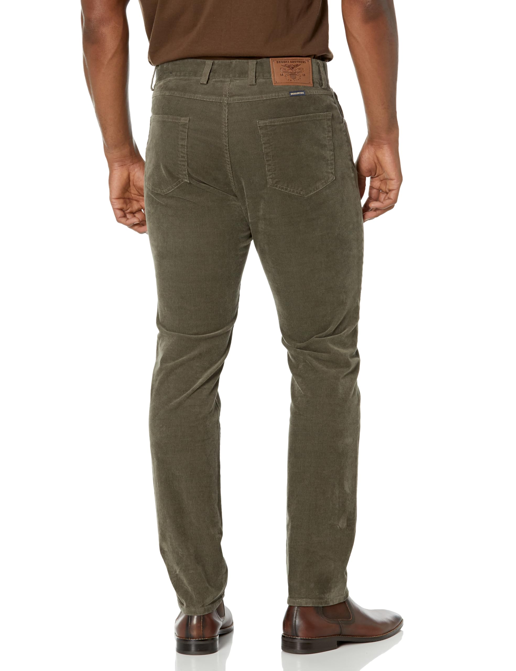 Brooks Brothers Men's Slim Fit Stretch Corduroy Pants - Comfortable & Stylish Casual Trousers for Work, Office & Everyday Wear