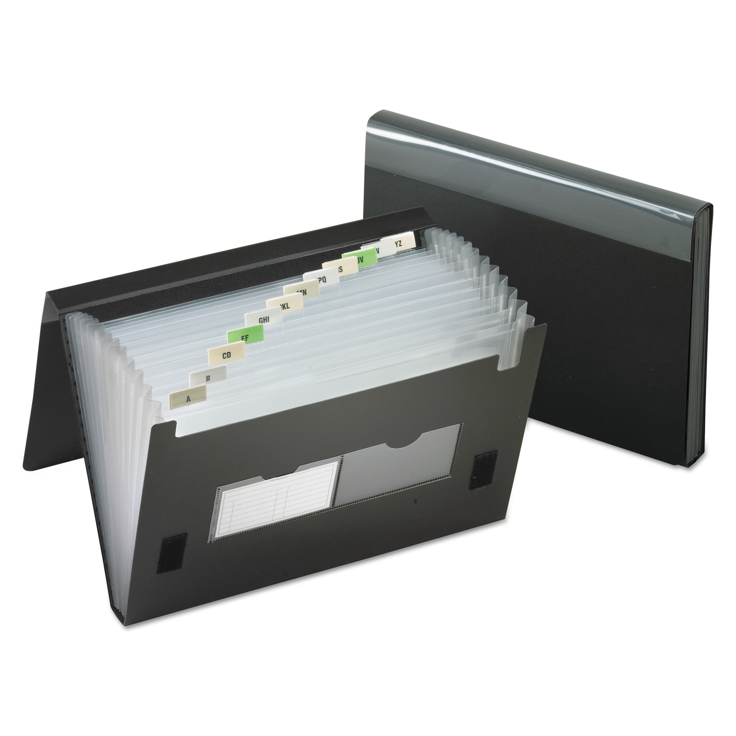 13-Pocket Expanding File Folder with 1/13 Cut Tabs - Letter Size, Black - Perfect for Office, School, and Home Organization