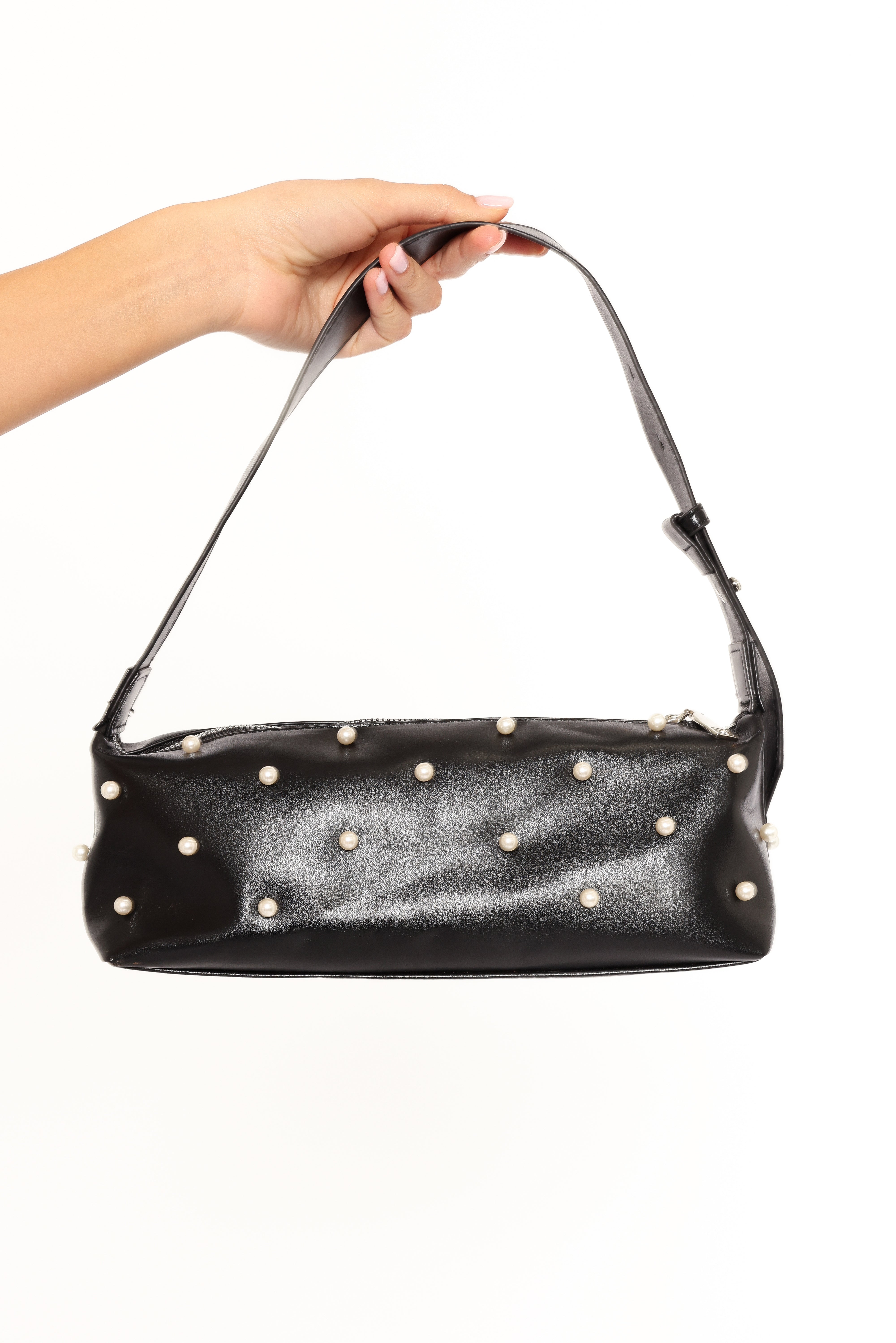 Alexia Pearl Handbag for Women - Elegant Black Crossbody Purse with Pearl Accents | Perfect for Parties, Weddings & Evening Events