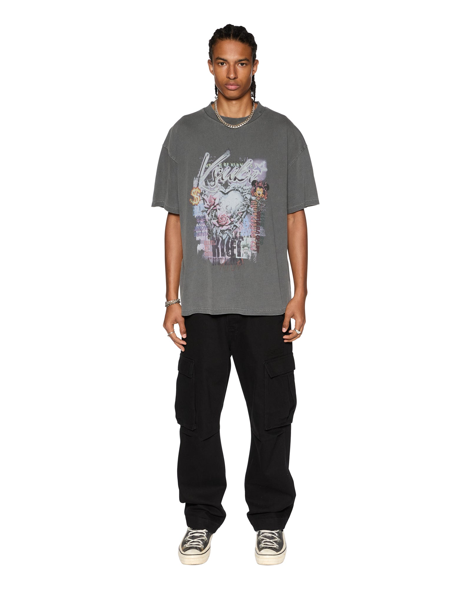 Sketch EKCESS Short Sleeve T-Shirt - Charcoal Gray | Comfortable & Stylish Casual Wear for Men & Women | Perfect for Everyday Outfits, Streetwear & Lounge