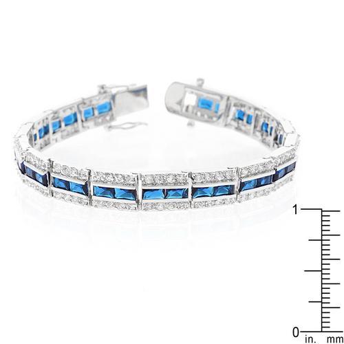 Balboa Blue Cubic Zirconia Bracelet for Women - Elegant Fashion Jewelry Gift for Birthday, Anniversary & Special Occasions