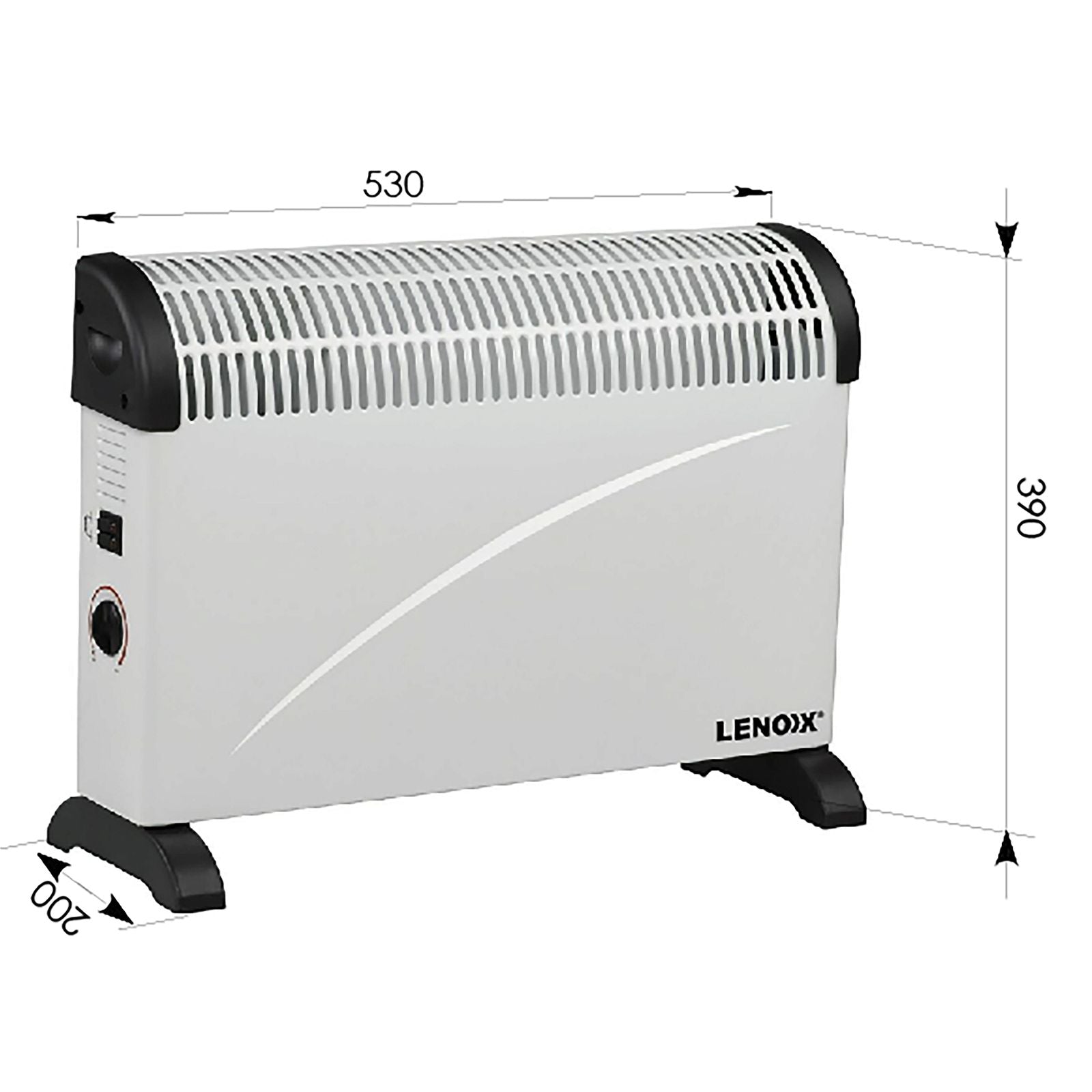 2000W Portable Convector Heater with 3 Heat Settings - Fast Room Heating for Home, Office & Bedroom - Energy Efficient Space Heater for Winter & Cold Weather