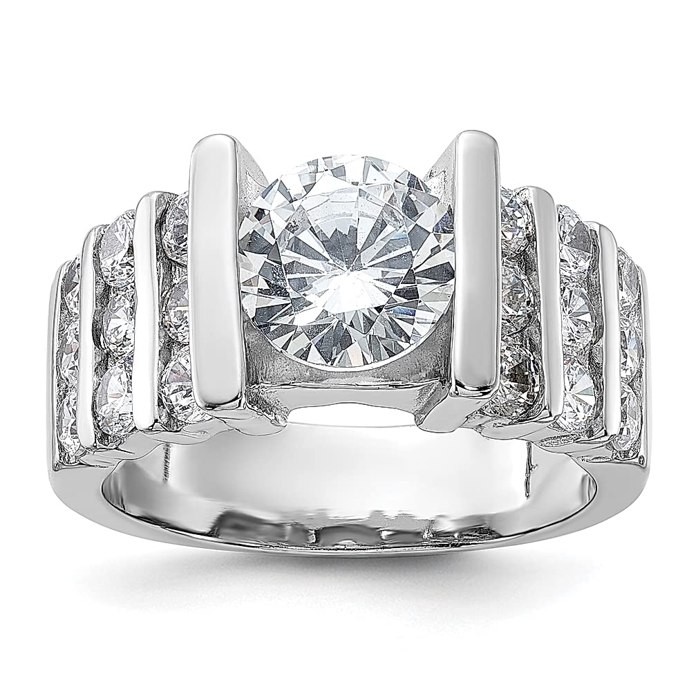 925 Sterling Silver Cubic Zirconia CZ Band Ring for Women - Elegant & Durable Fine Jewelry - Perfect Gift for Her, Anniversary, Birthday & Special Occasions