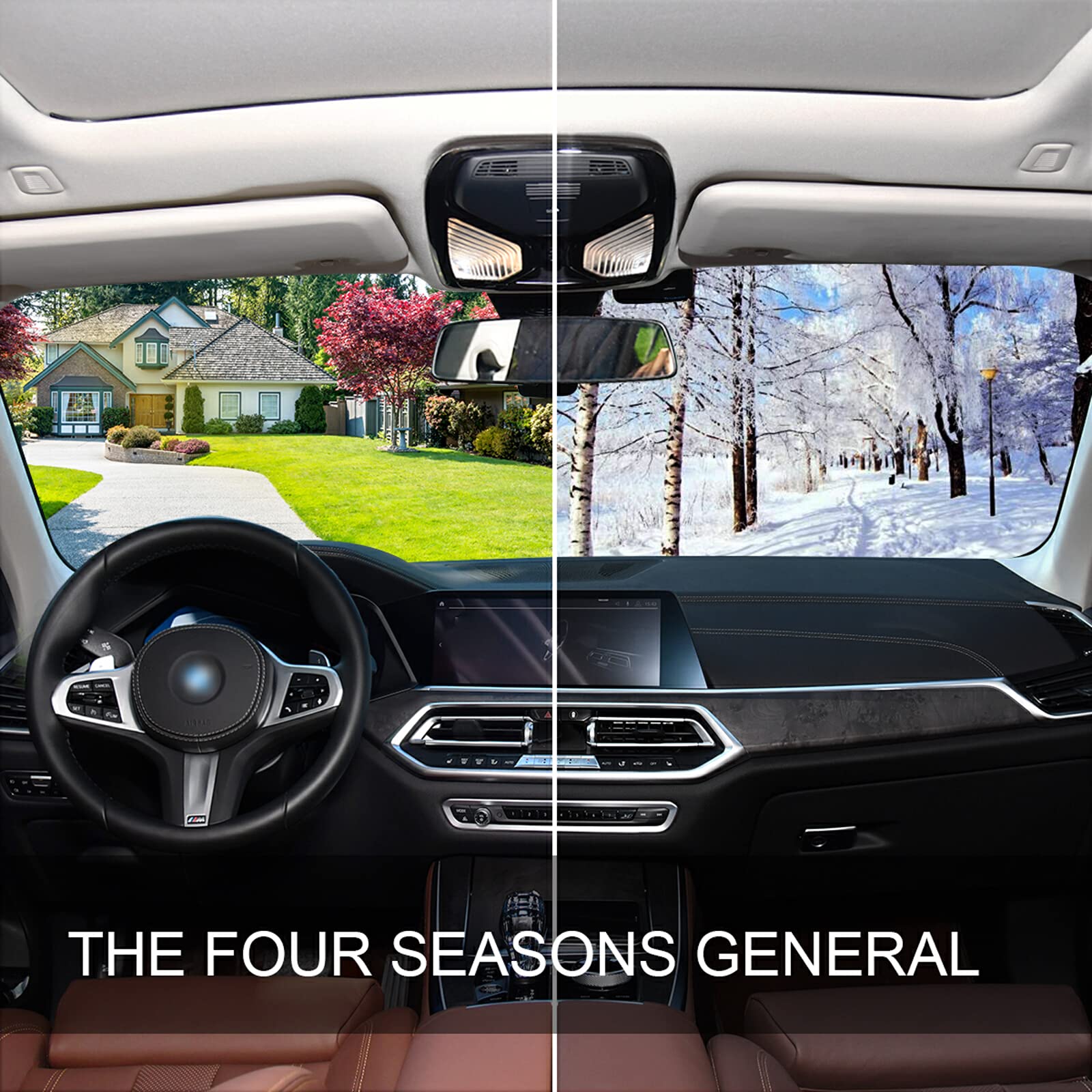 Foldable Car Windshield Sun Shade - Traditional Paisley Design Sun Visor for Sedan & Hatchback | UV Protection & Heat Shield for Parking | Perfect for Summer & Road Trips