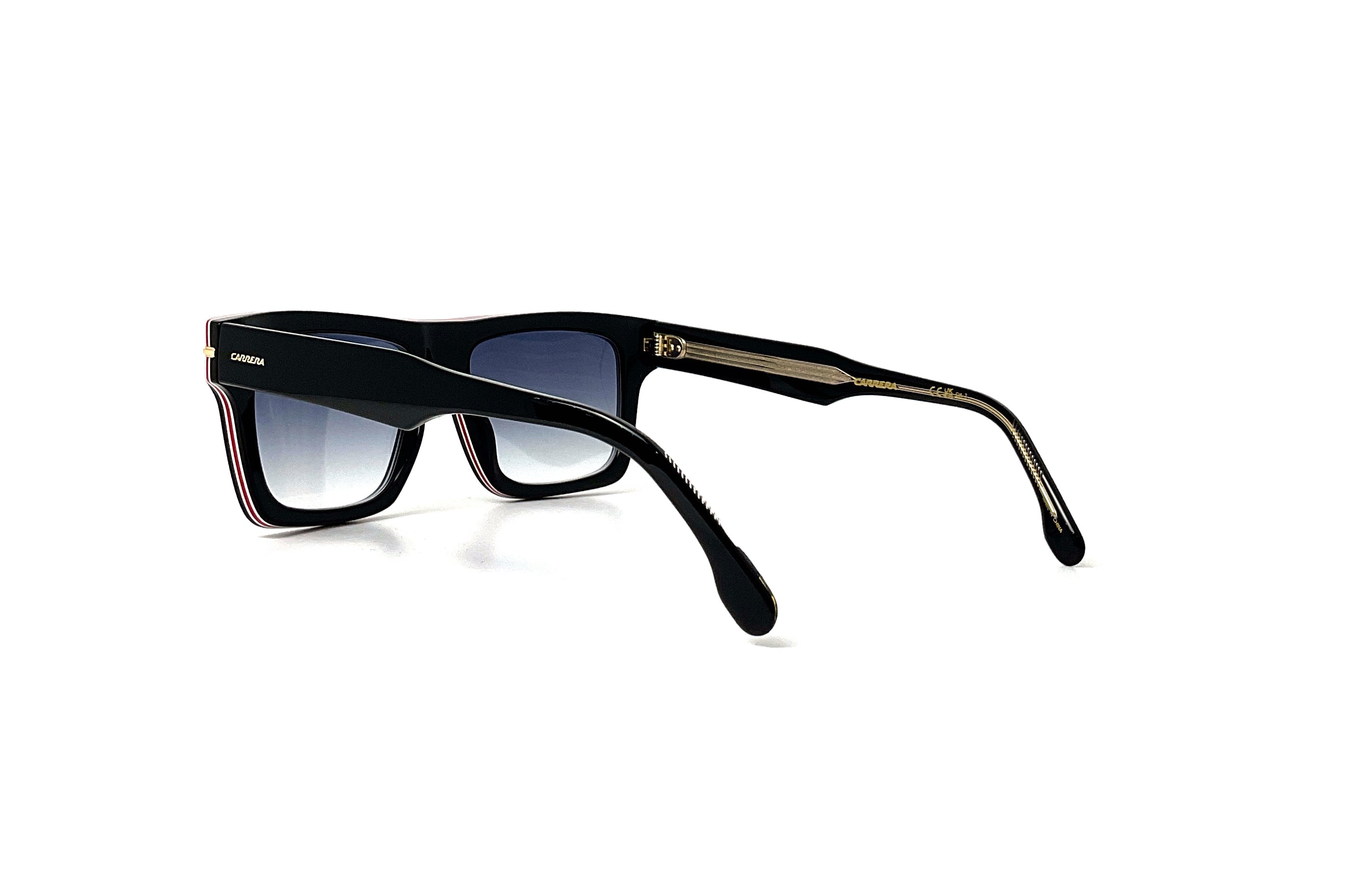 Carrera 305/S Sunglasses - Striped Black Frame UV Protection for Men & Women | Perfect for Driving, Running, and Outdoor Activities