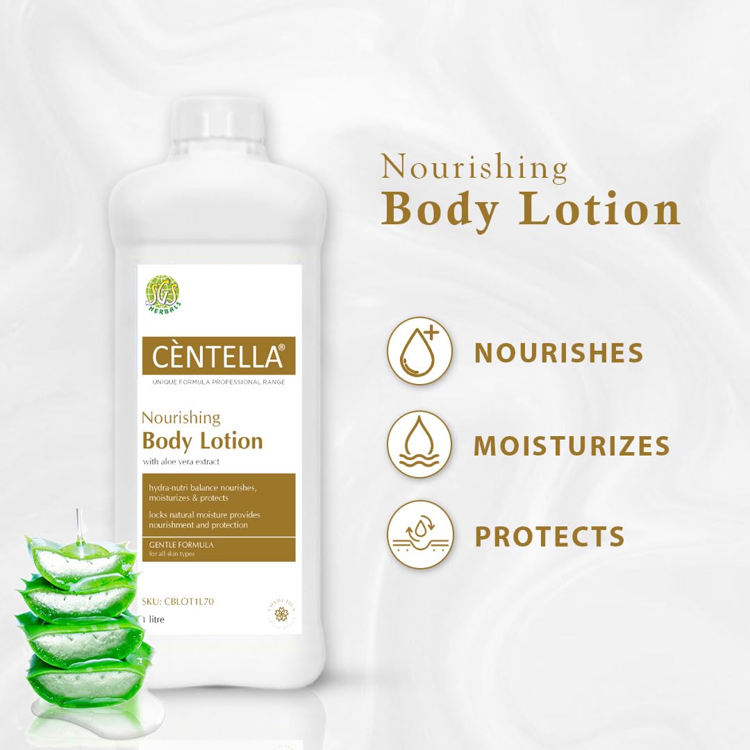 C'ENTELLA Nourishing Body Lotion with Aloe Vera Extract - Hydrating & Soothing Moisturizer for Dry Skin | Perfect for Daily Use, After Sun Care & Winter Skin Protection